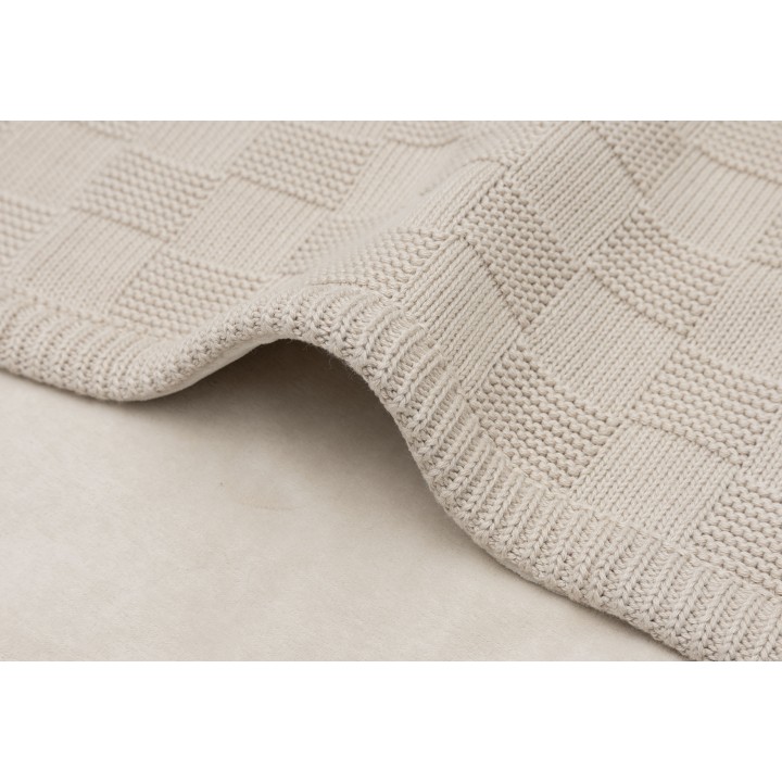 Couverture Box Knit Velvet GOTS en coton pour bébé – Jollein