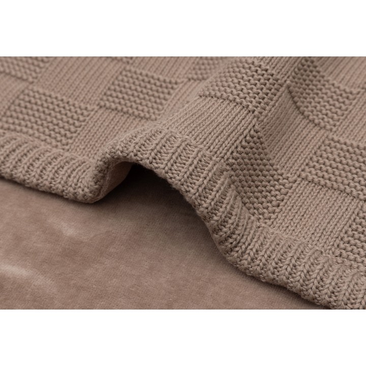Couverture Box Knit Velvet GOTS en coton pour bébé – Jollein