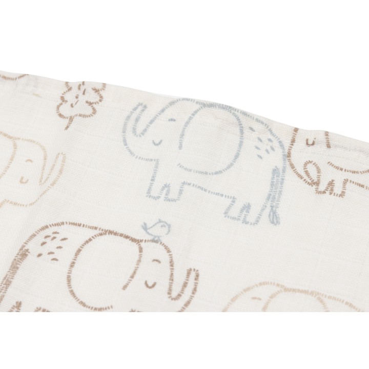 Lange Gaze de Coton Elephant Tales pour bébé – Jollein