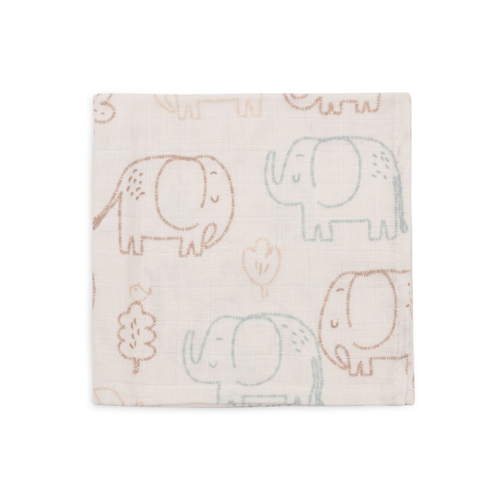 Serviette Gaze de Coton - Elephant Tales - 3 Unités