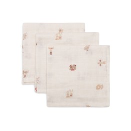 Serviette Gaze de Coton - Animal Friends - 3 Unités