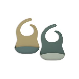 Bavoir silicone Lot de 2 pour bébé – Jollein