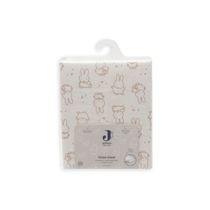 Drap-housse Jersey Miffy Moments Light Terra – Jollein