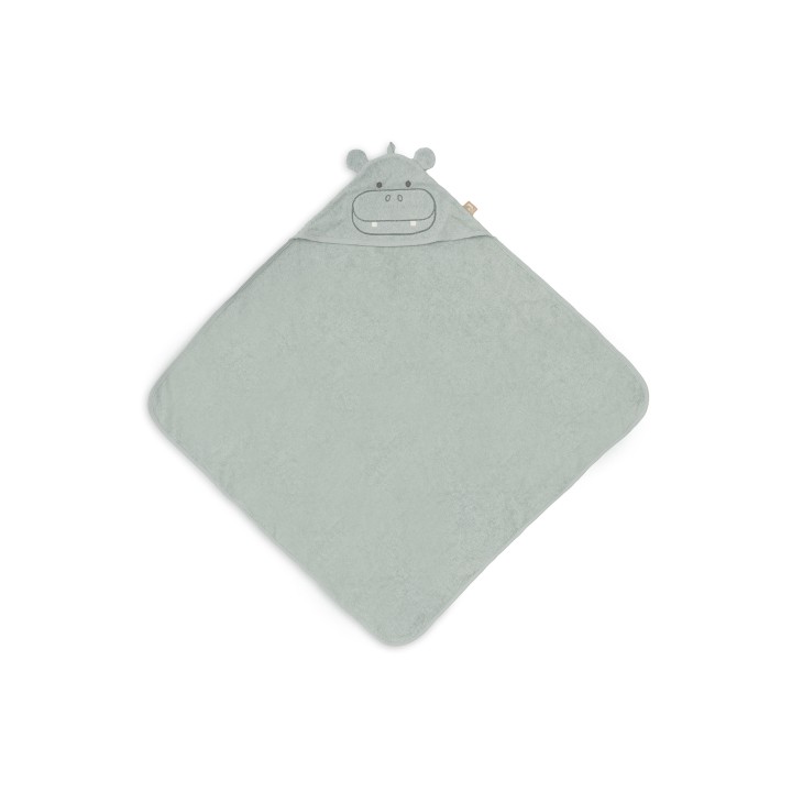 Cape de bain Éponge Hippo Happy en coton pour bébé – Jollein