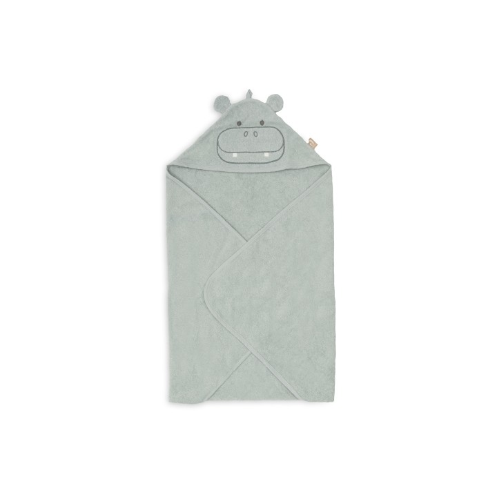 Cape de bain Éponge Hippo Happy en coton pour bébé – Jollein