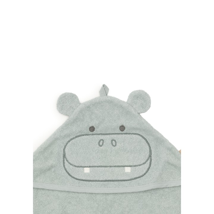 Cape de bain Éponge Hippo Happy en coton pour bébé – Jollein