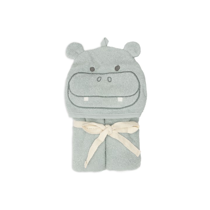 Cape de bain Éponge Hippo Happy en coton pour bébé – Jollein