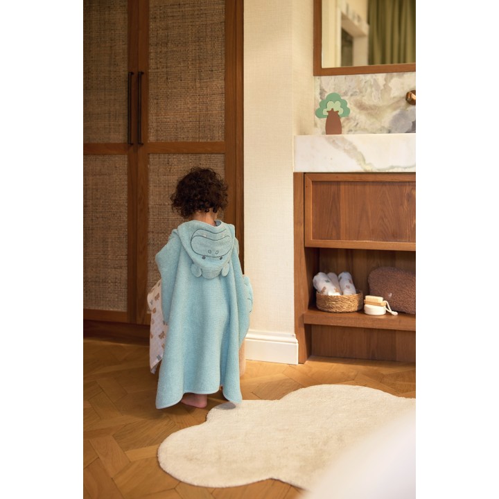 Poncho de Bain Éponge Hippo Happy en coton pour bébé – Jollein
