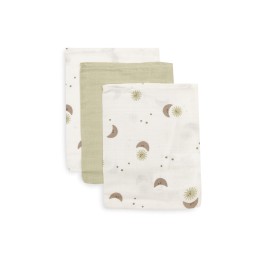 Gant de Toilette Gaze de Coton - Over the Moon - 3 Unités