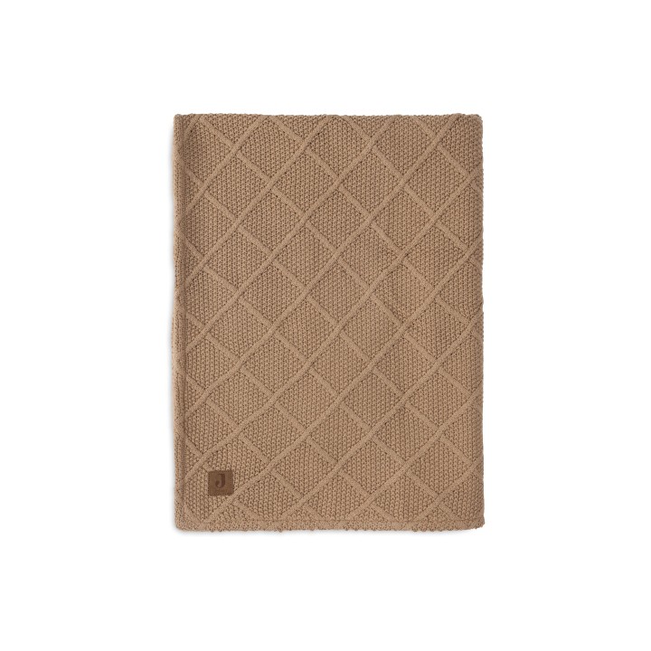 Couverture Check Knit Teddy Fleece en coton pour bébé – Jollein