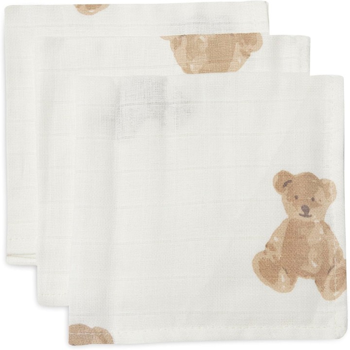 Serviette Gaze de Coton - Teddy Bear - 3 Unités – Jollein
