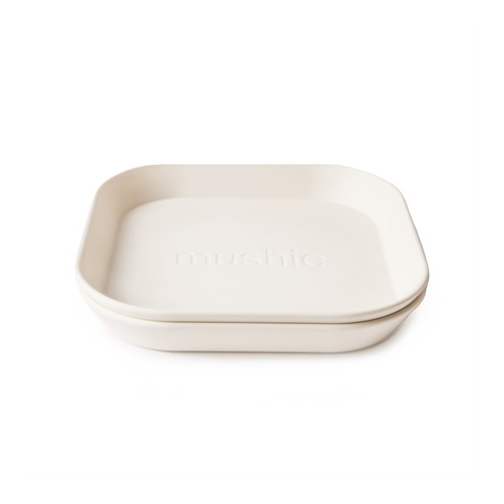 Set de 2 assiettes carrées
