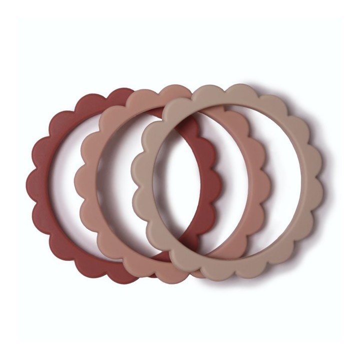 Set de 3 bracelets de dentition Flower