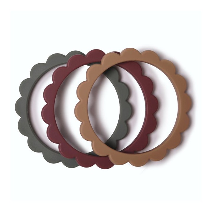 Set de 3 bracelets de dentition Flower