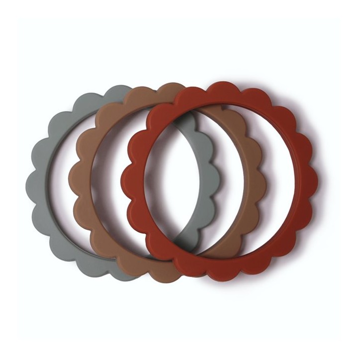 Set de 3 bracelets de dentition Flower
