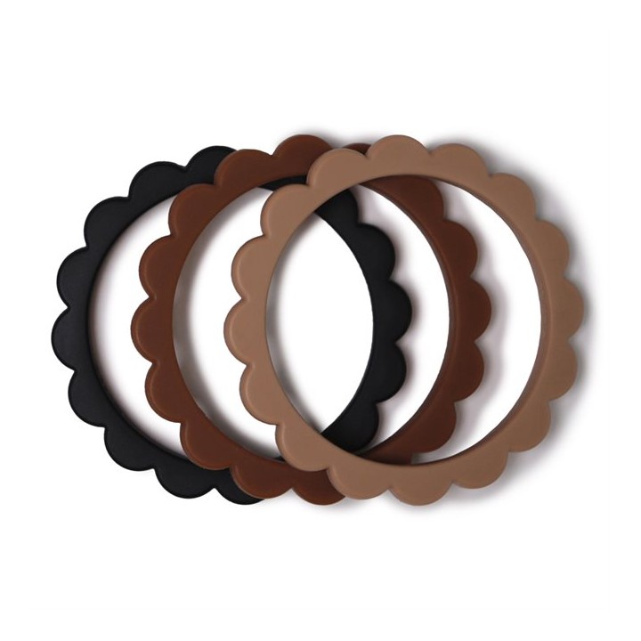 Set de 3 bracelets de dentition Flower