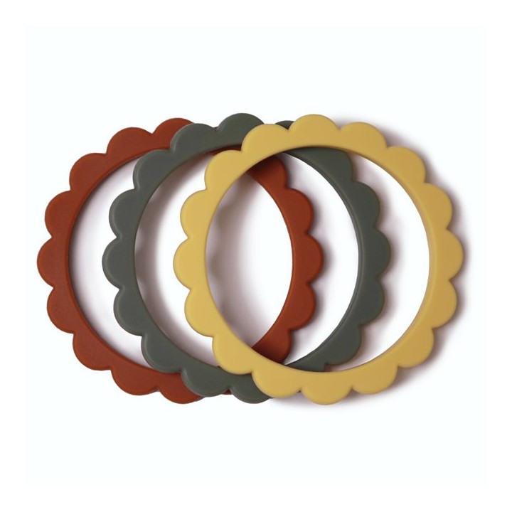 Set de 3 bracelets de dentition Flower