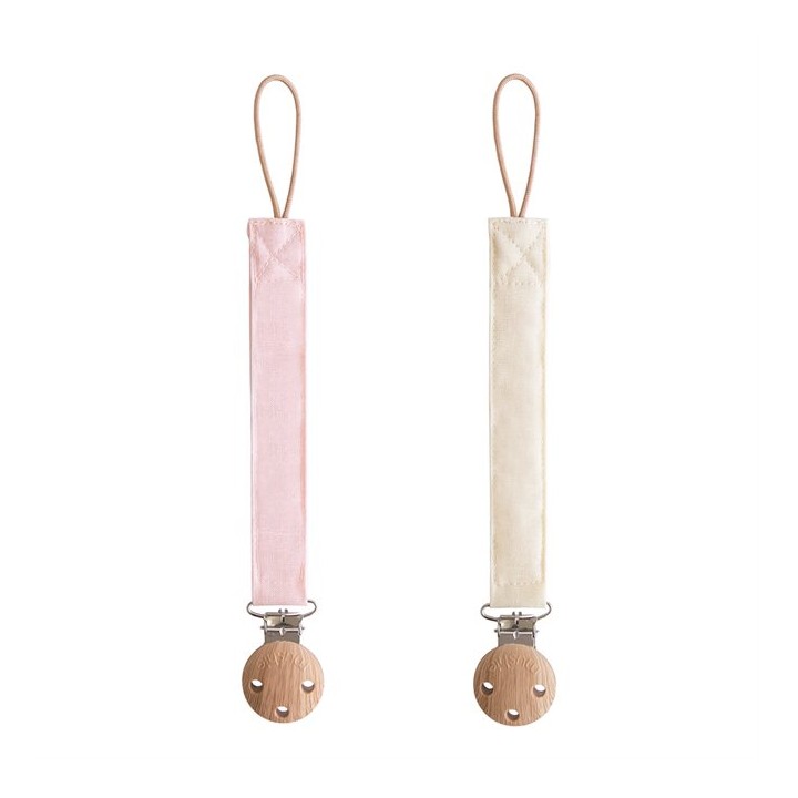 Attache-tétine en lin (lot de 2)