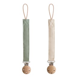 Attache-tétine en lin (lot de 2)