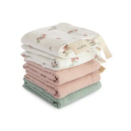 Gant de toilette en mousseline de coton (lot de 5)