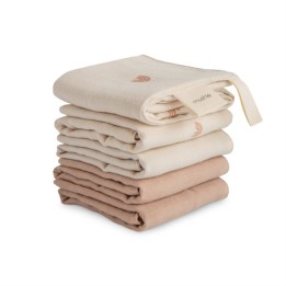 Gant de toilette en mousseline de coton (lot de 5)
