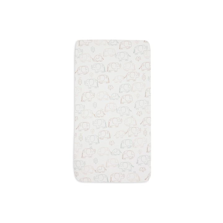 Drap-housse Jersey Elephant Tales en coton pour bébé – Jollein