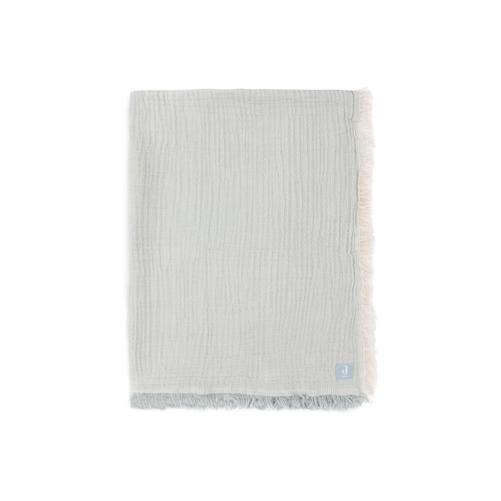 Couverture Gaze De Coton Fringe Stripe