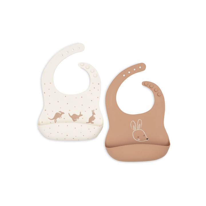 Bavoir Silicone Kangaroots pour bébé – Jollein