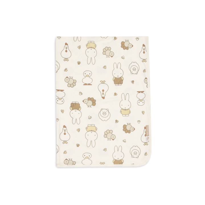 Couverture Berceau Jersey Miffy Family Farm – Jollein
