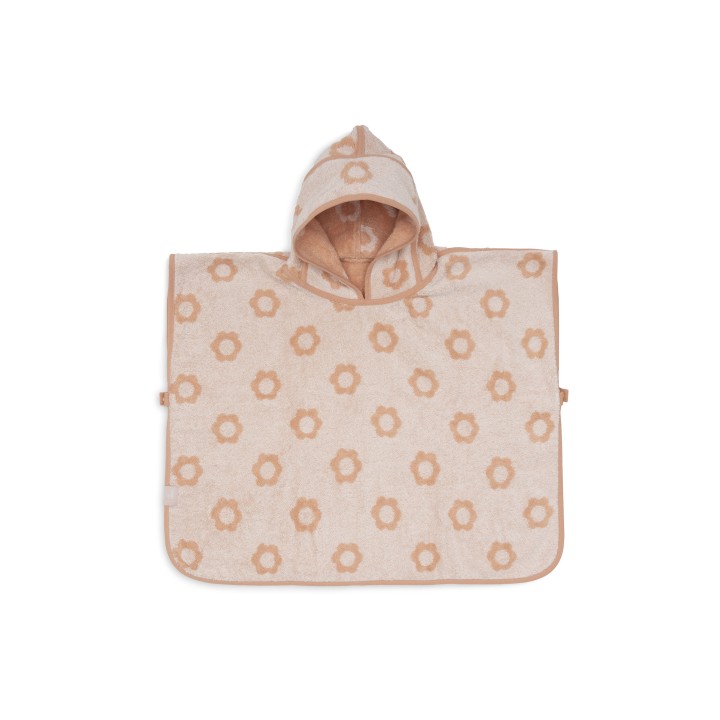 Poncho de Bain Éponge Jacquard Réversible Flower – Jollein