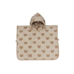 Poncho de Bain Éponge Jacquard Réversible Teddy Bear
